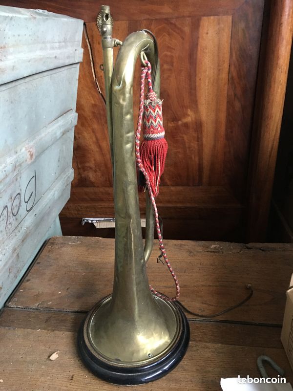 Clairon ancien - electrifie pour lampe (image 2)