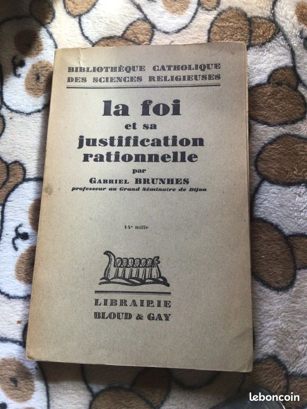 La foi et sa justification rationnelle. Brunhes (image 1)