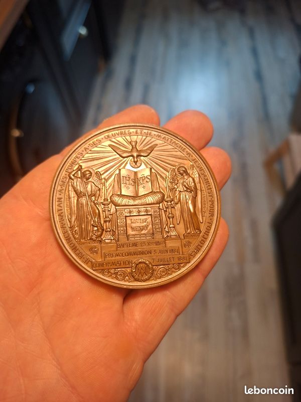 Médaille Ancienne Course Hippique – Bronze, Thème Animal, Fabrication Française