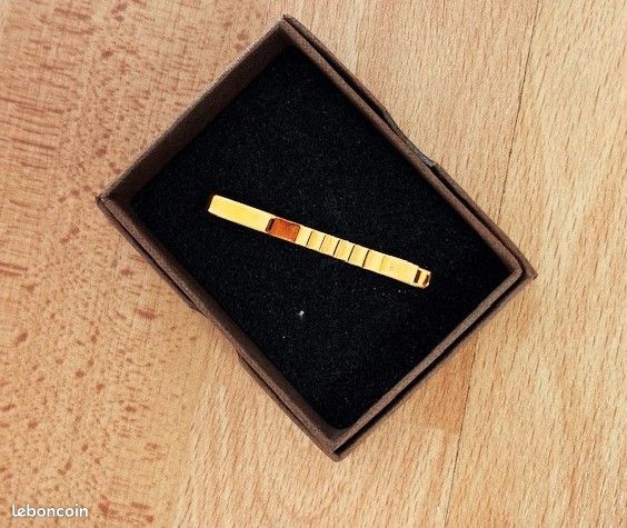 Pince à Cravate En Or 18 Carats Avec œil En Rubis - Poinçon Français, Occasion