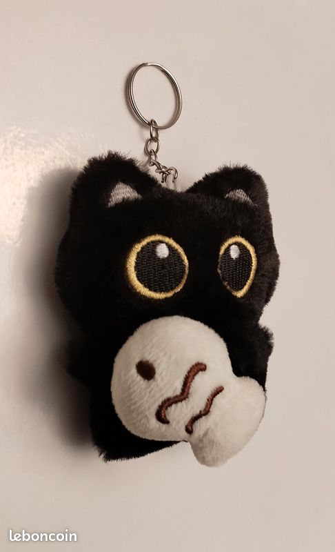 Porte-clés boulette en peluche Kawaii, breloque alimentaire