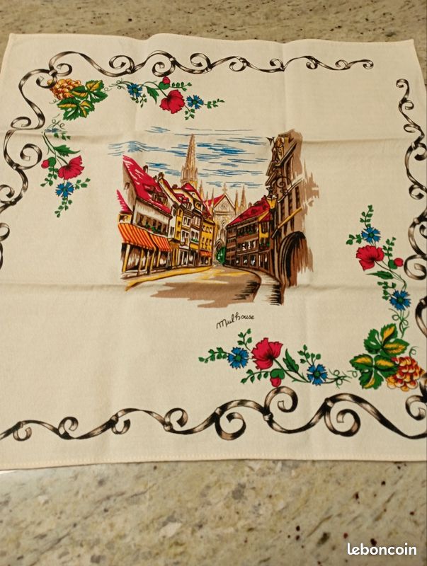 Lot De 6 Serviettes De Table Alsace - 100% Coton - Vintage Comme Neuves