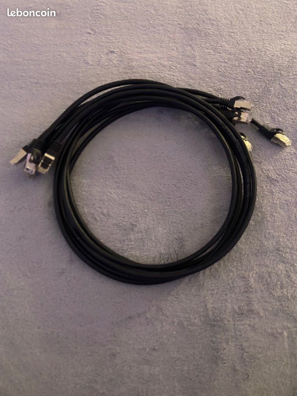 5 câbles RJ45 cat7 renforcés de 1m (image 3)