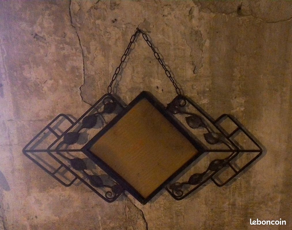 Porte photo ou miroir en fer forgé ancien (image 1)