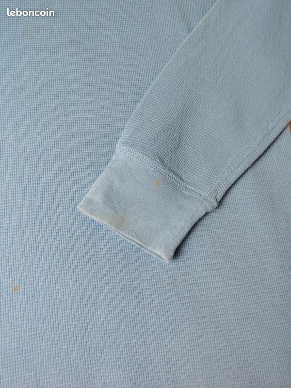 Pull col rond nid d'abeille Ralph Lauren / taille L / couleur bleu / (image 9)