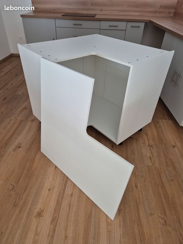 Caisson bas d’angle de cuisine blanc (image 3)