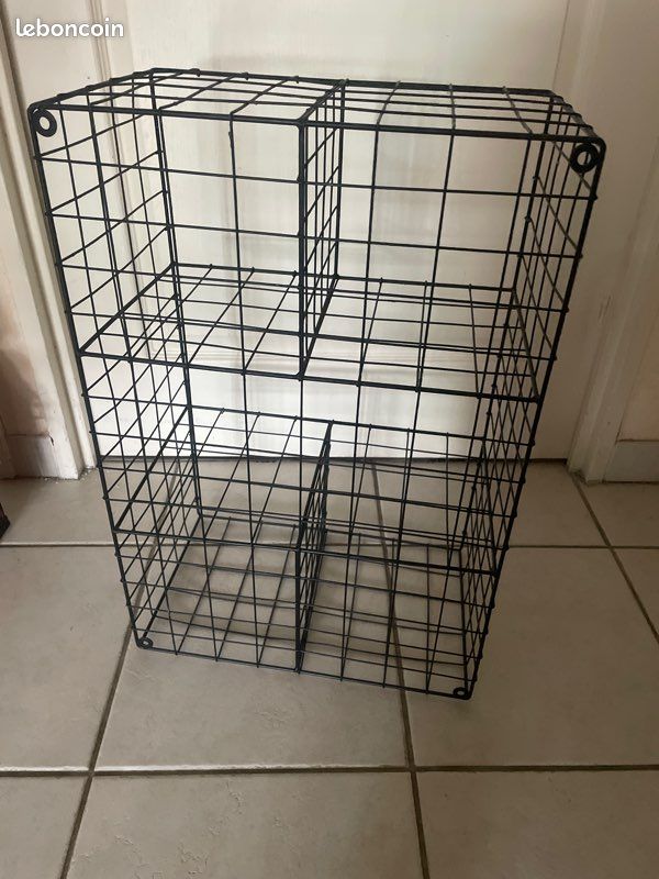 Étagère murale /à poser en métal grillagé style industriel (image 3)
