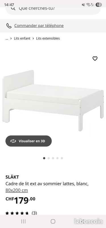 Lit évolutif Ikea SLÄKT (image 1)