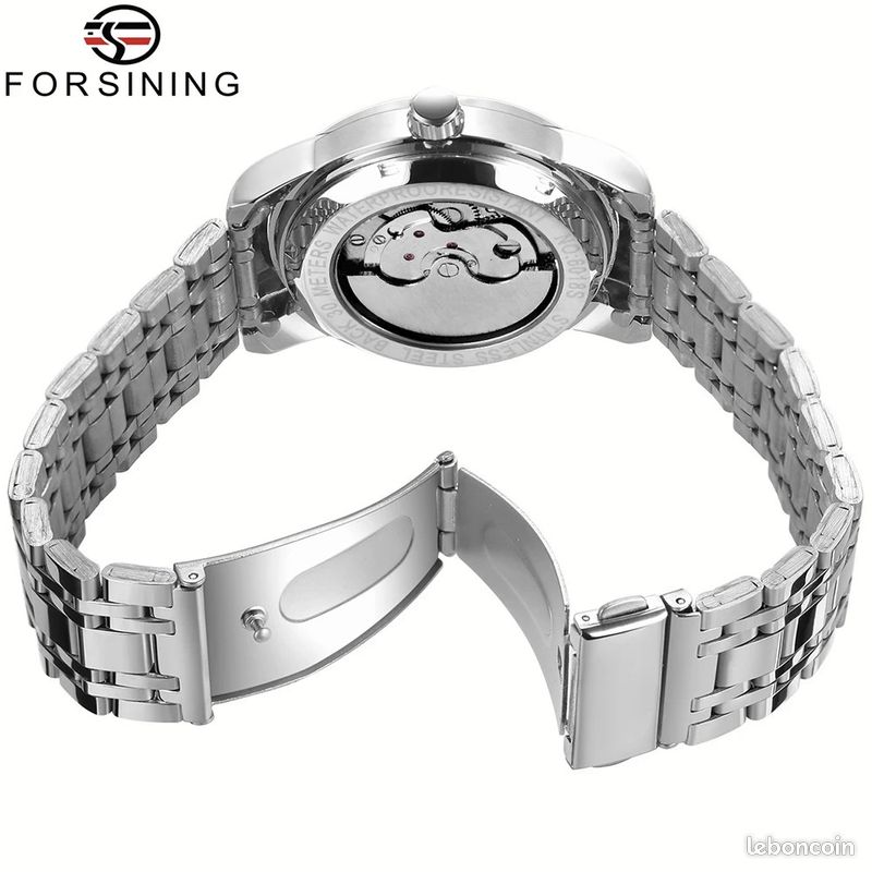 ✅ Montre FORSINING Homme Luxe – Automatique Tourbillon – Bracelet Acier – Chiffres Romains (image 5)