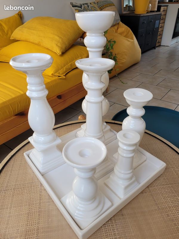 Bougeoirs 4 Pièces Pour Bougies Coniques, Porte-Chandelier Décoratif