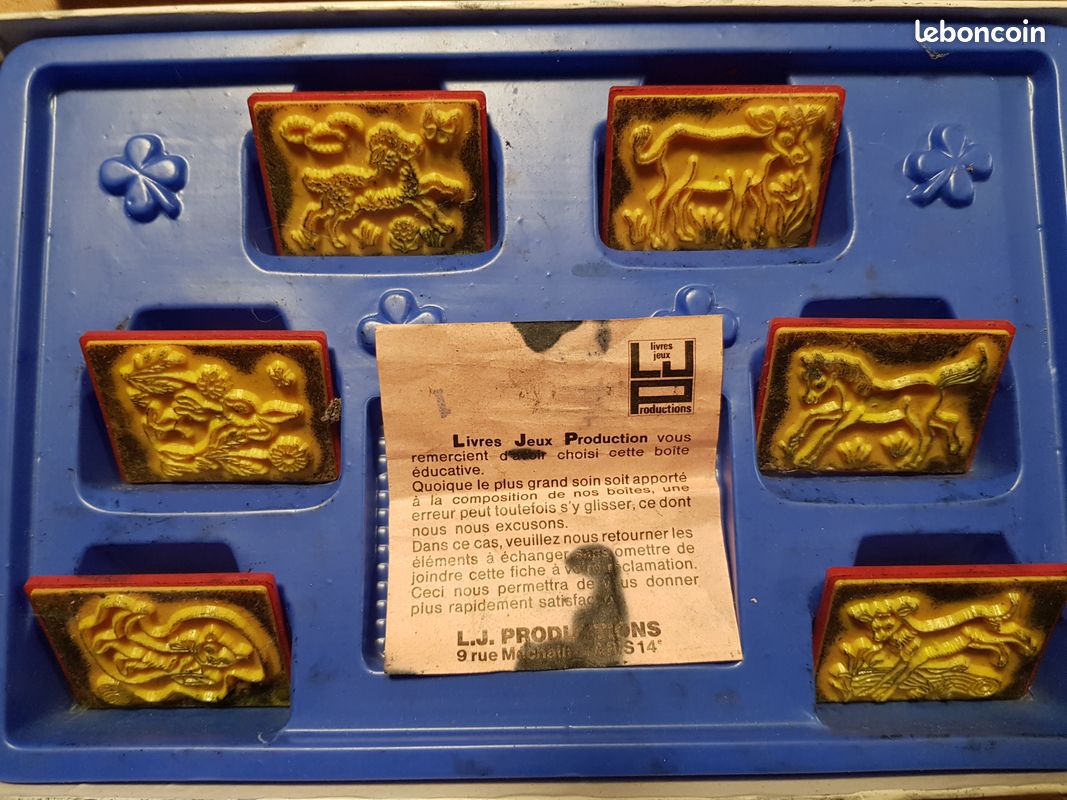 Ancien jeu Fernand Nathan premiers timbres à imprimer Vintage (image 8)
