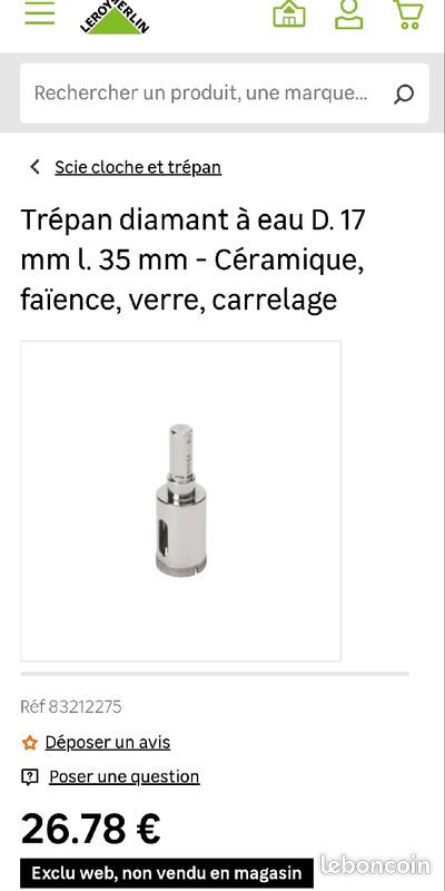 Trépan diamant 17mm (image 3)