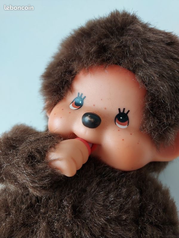 Peluche Vintage KIKI Par AJENA - Bleu/violet, édition Sekiguchi 1974
