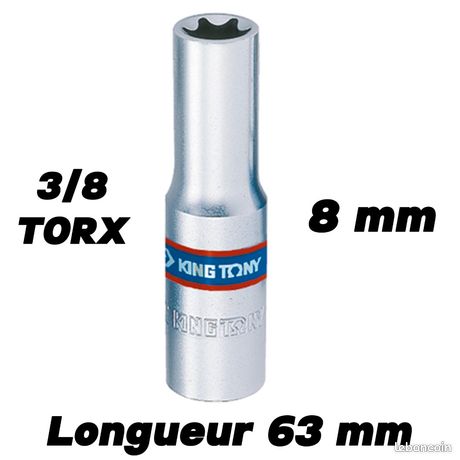 King Tony Douille Pour Tige Filetée Diamètre 8 Mm - Longueur 66 Mm - Outil De Serrage Précis