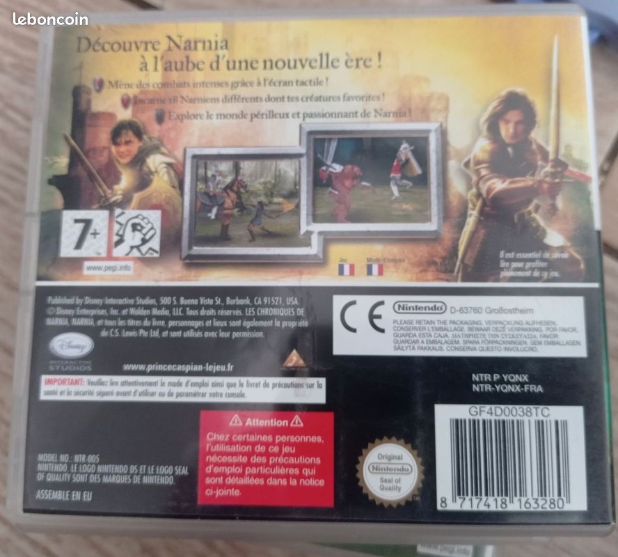 Lot de 2 jeu de DS Narnia 1 et 2 (image 13)