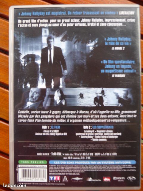 Double DVD Film "Johnny Hallyday" Vengeance (3) (image 2)