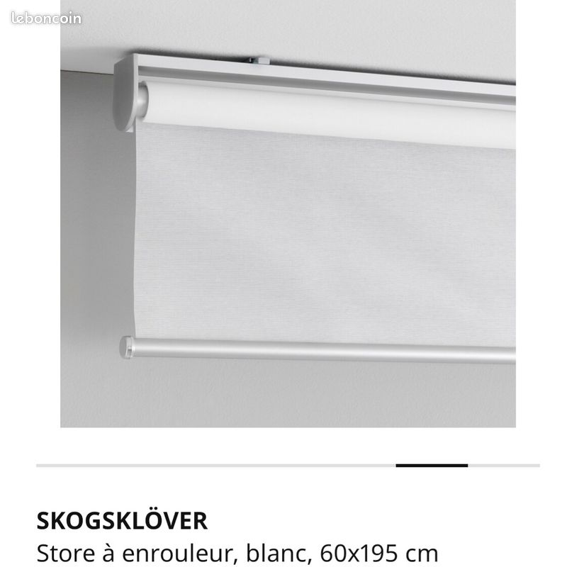 Stores à enrouleurs Lot x 4 SKOGSKLOVER IKEA BLANC 60x195 (image 1)