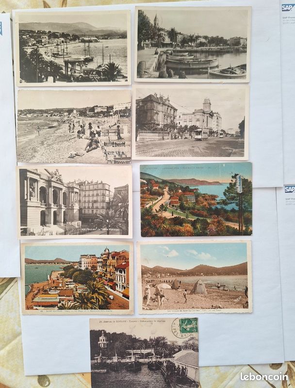 CARTE POSTALE LE VAR / TOULON LA PORTE ET RUE DE L'ARSENAL