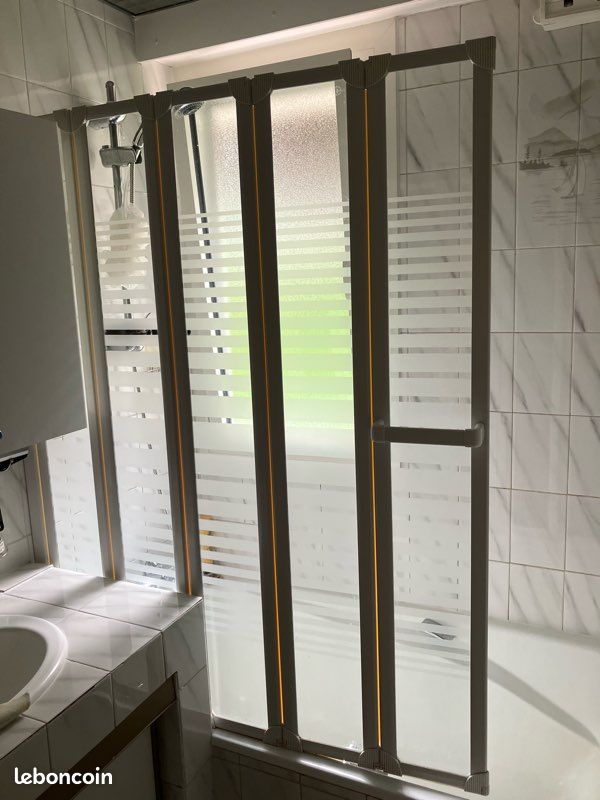 Pare baignoire 5 volets réversible pliante sérigraphié douche (image 2)