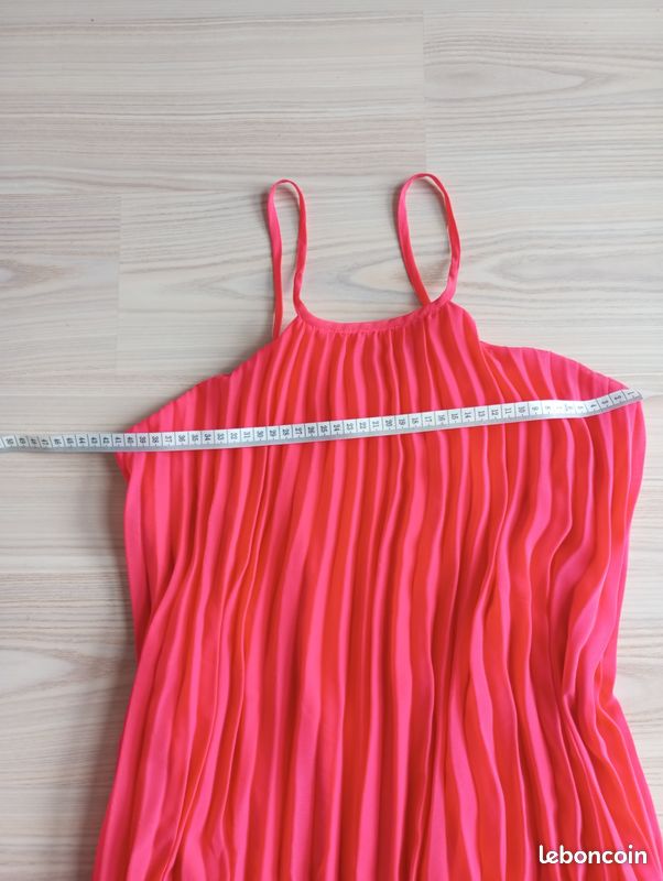 Robe plissée d'été, rose fuchsia - Molly Bracken – Taille 40 (image 11)