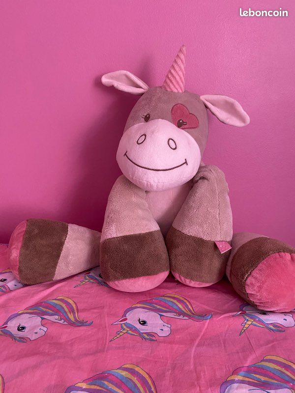 Peluche Géante Jade la Licorne Nattou Jeux Jouets