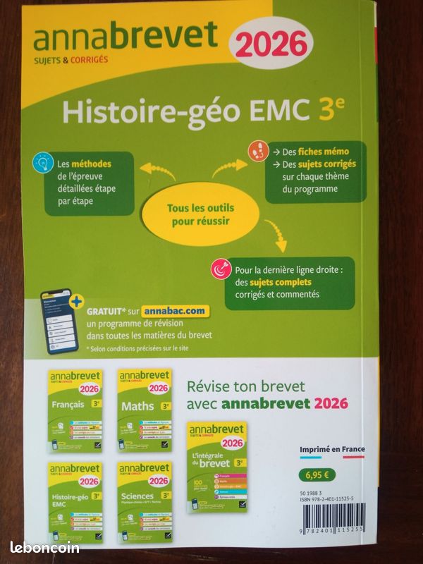 Annabrevet Histoire Géographie EMC 2026 (état neuf) (image 2)