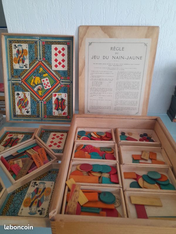 2 jeux de société ancien NAIN JAUNE vintage complet