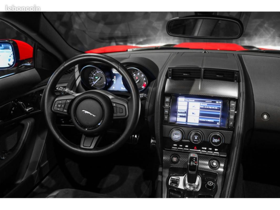 Jaguar F-Type V6 3.0 Cabriolet 340 CH / APPLE CAR PLAY CARBONE CAMERA AUDIO MERIDIAN (image 12)