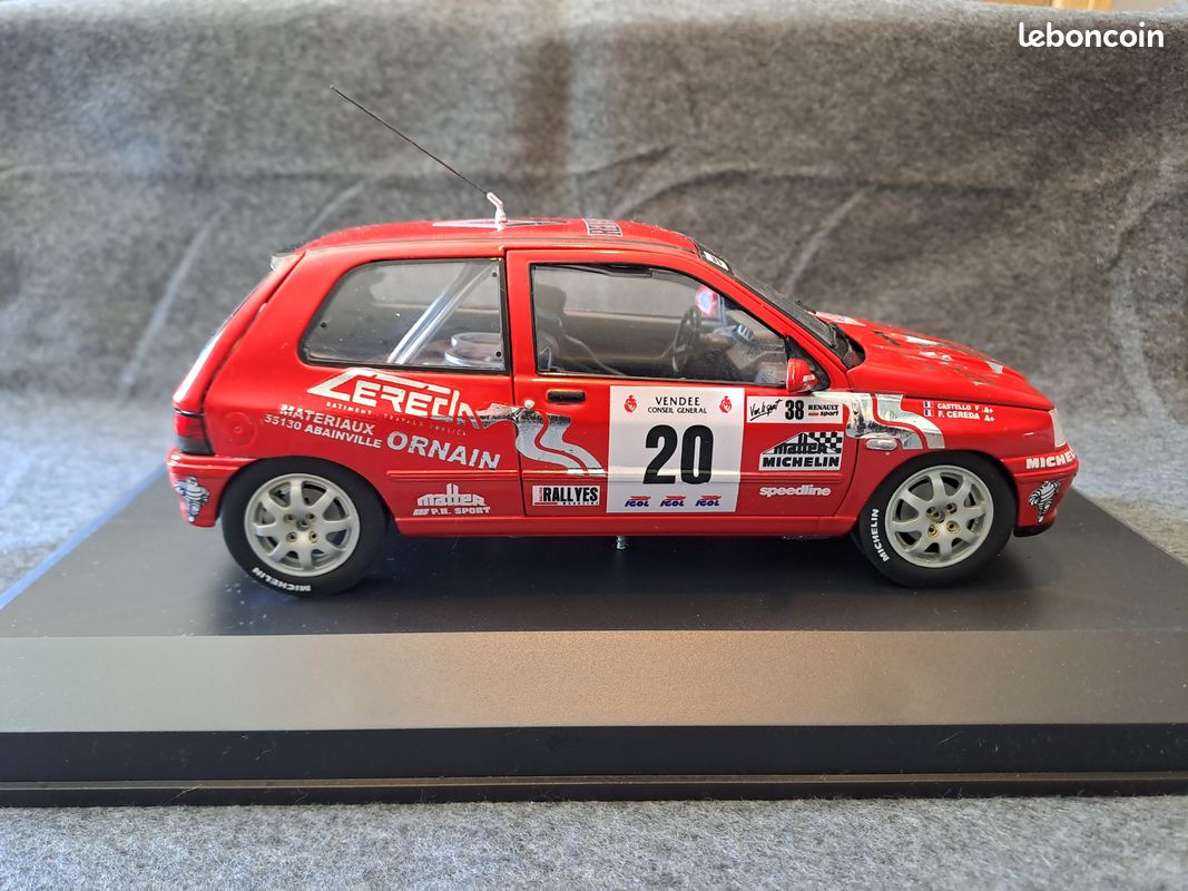 Décalcomanies 1/18 Renault Clio Williams - Rallye Des Noix 1999 - Salanon - REF 1555