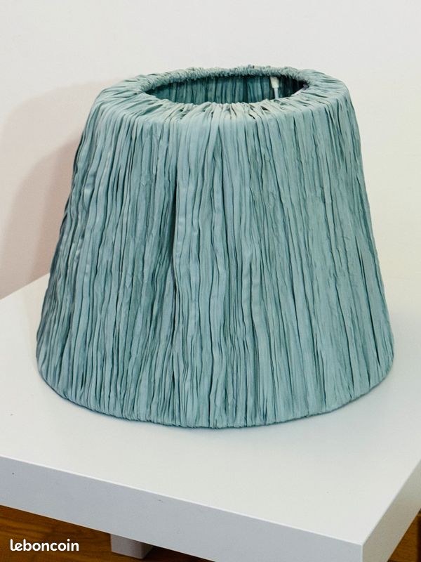 Abat-jour tissu conique IKEA HEMSTA vert , 36x26 cm , très bon état (image 3)