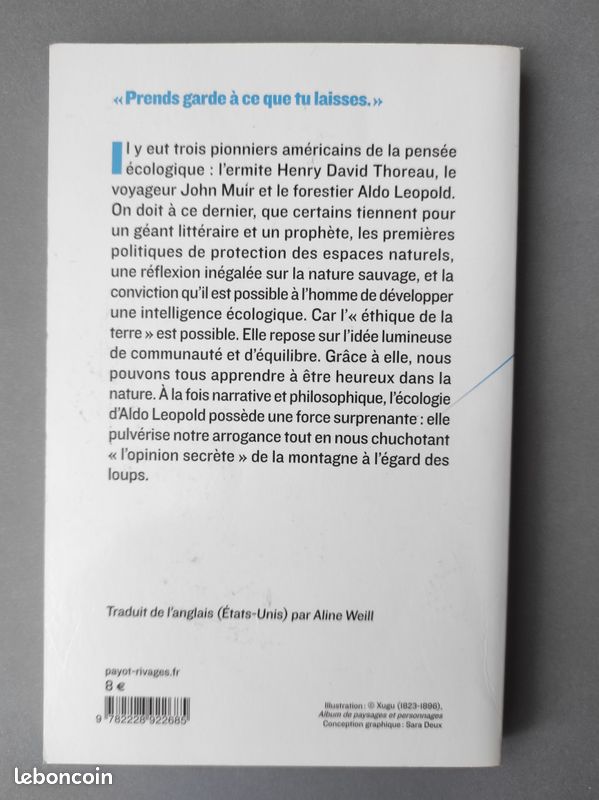L'éthique de la terre - Penser comme une montagne, de Aldo Leopold (image 2)