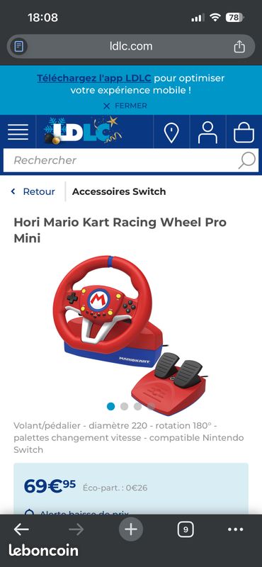 Volant mario kart (image 1)
