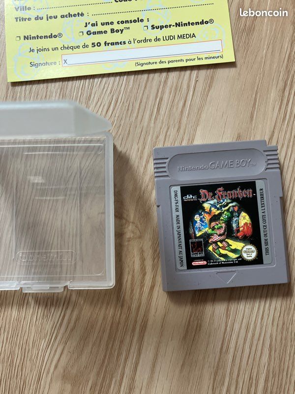 Jeu Game Boy Dr Franken - Version DMG-FN-USA - Avec Mode D’emploi - Bon état - Nintendo Rétro Gaming