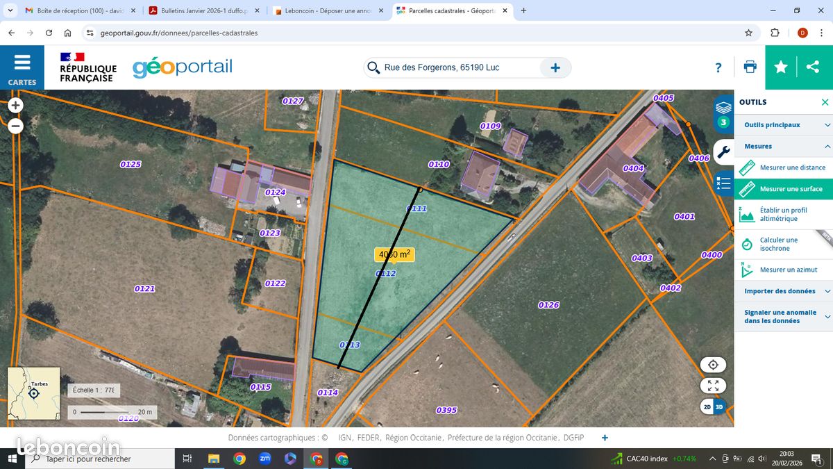 Vend terrain a batir avec cu · à Luc · 85 000 €