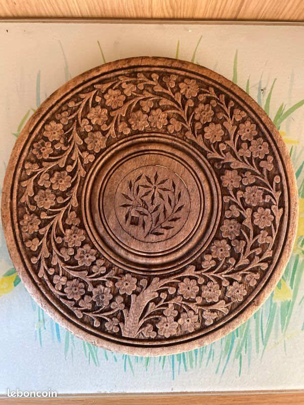 Dessous de plat rond bois 135 mm