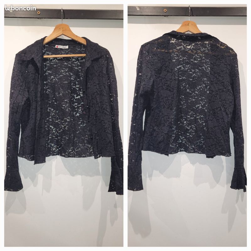 Top dentelle noir transparent | FR