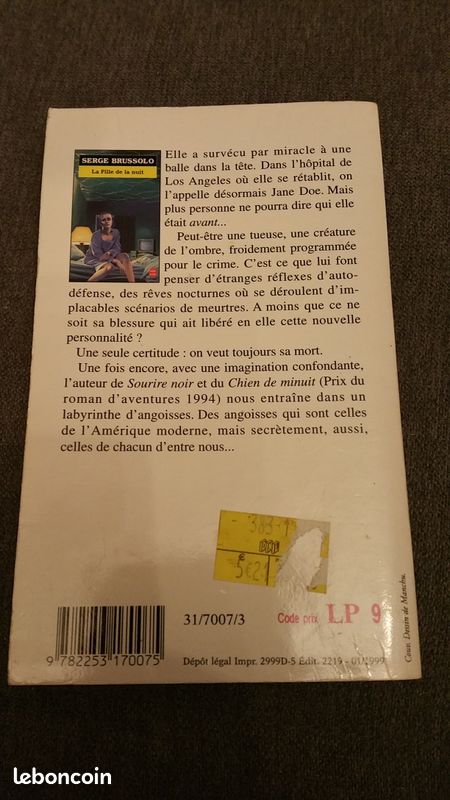 La fille de la nuit de Serge Brussolo - VL83160 (image 3)