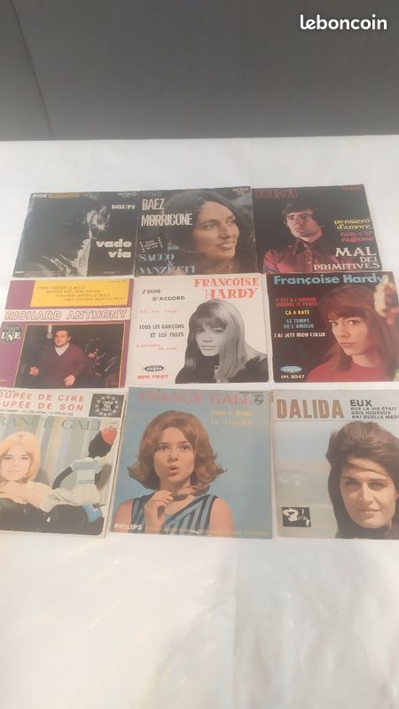 Lot de disques 45T variété française et étrangère (image 1)