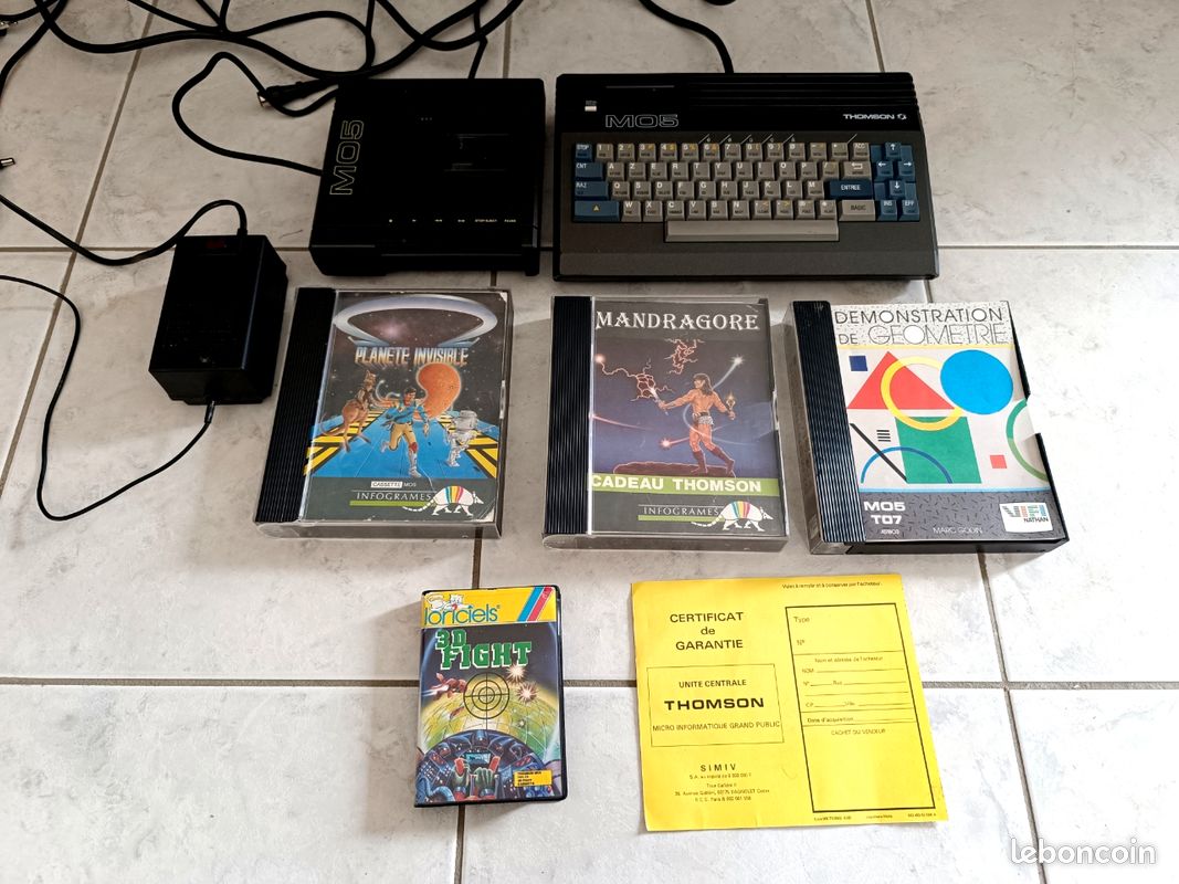 Ordinateur THOMSON Jeu éducatif Enigme à Oxford MO5 - MO6 1986 (Vintage Rare