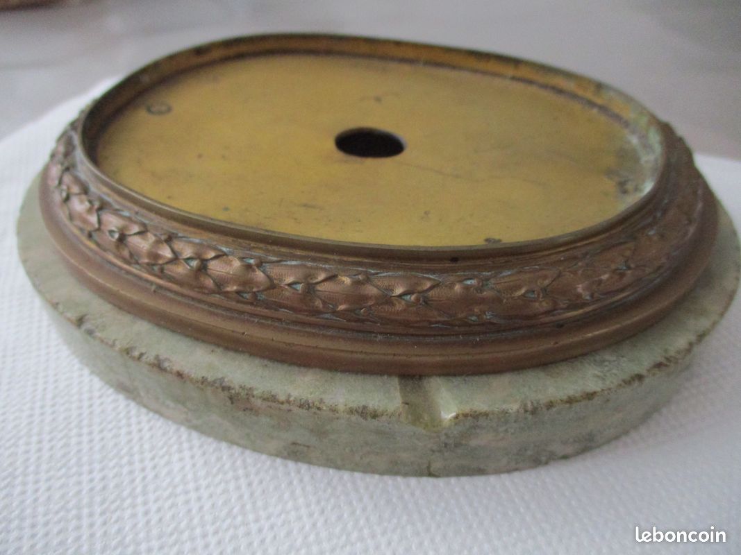 Ancien socle en marbre et bronze laiton (image 4)