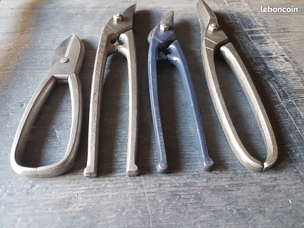 Outil Ancien Cisaille Tôle À Chantourner Pince Coupante Objet De Métier