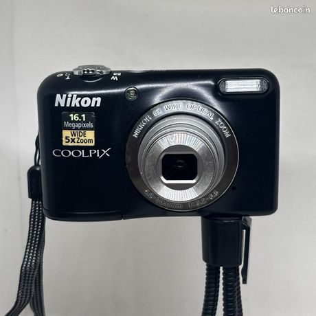 Nikon Coolpix L29 16,1 MP Compact Noir - Très Bon état Avec Boîte