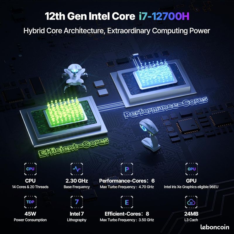 Nouveau PC Tank03 Gaming PC Desktop, Intel i7 (image 3)
