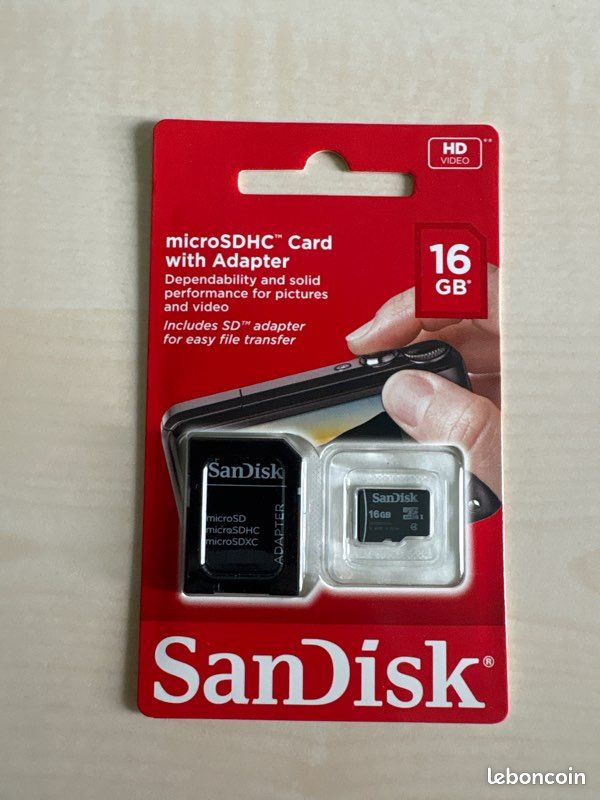 Carte Microsdhc avec adaptateur (image 1)
