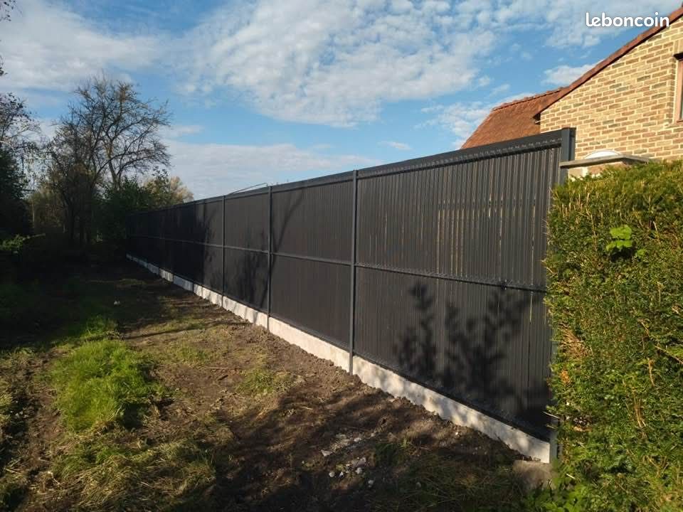 Déstockage occultant pvc rigides gris anthracite 30 mètres linéaire x 1m73 hauteur traité anti UV (image 2)