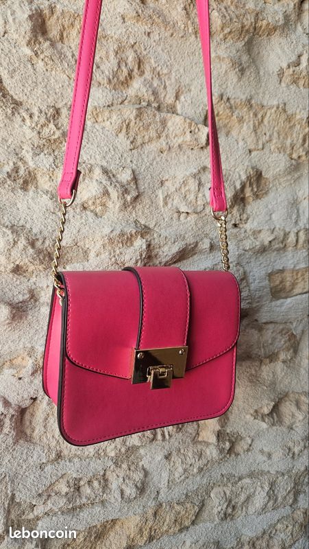 Petit sac bandoulière rose fuchsia - État neuf (image 1)