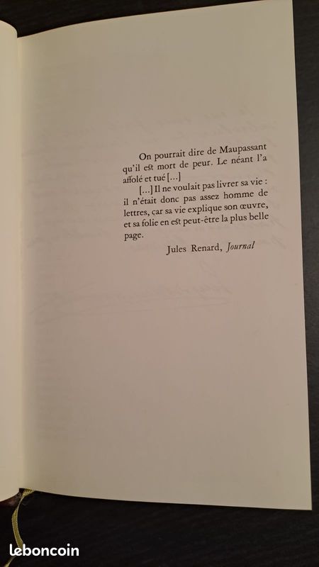 Album MAUPASSANT - Bibliothèque de la Pléiade, 1987 (image 5)