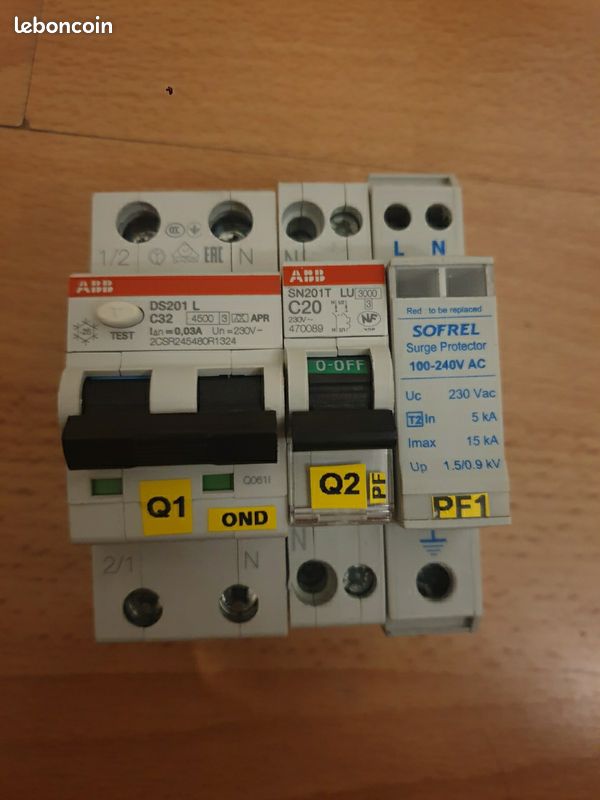 Lot pour coffret protection solaire AC 7.2Kw (image 1)