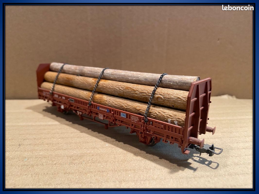 Wagon porte grumes - Electrotren .Echelle HO. Réf 1418K (image 4)