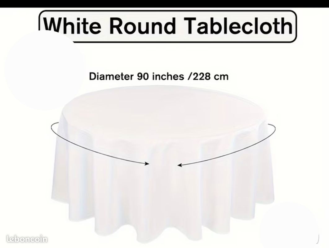 Nappes ronde coton 275cm (image 1)